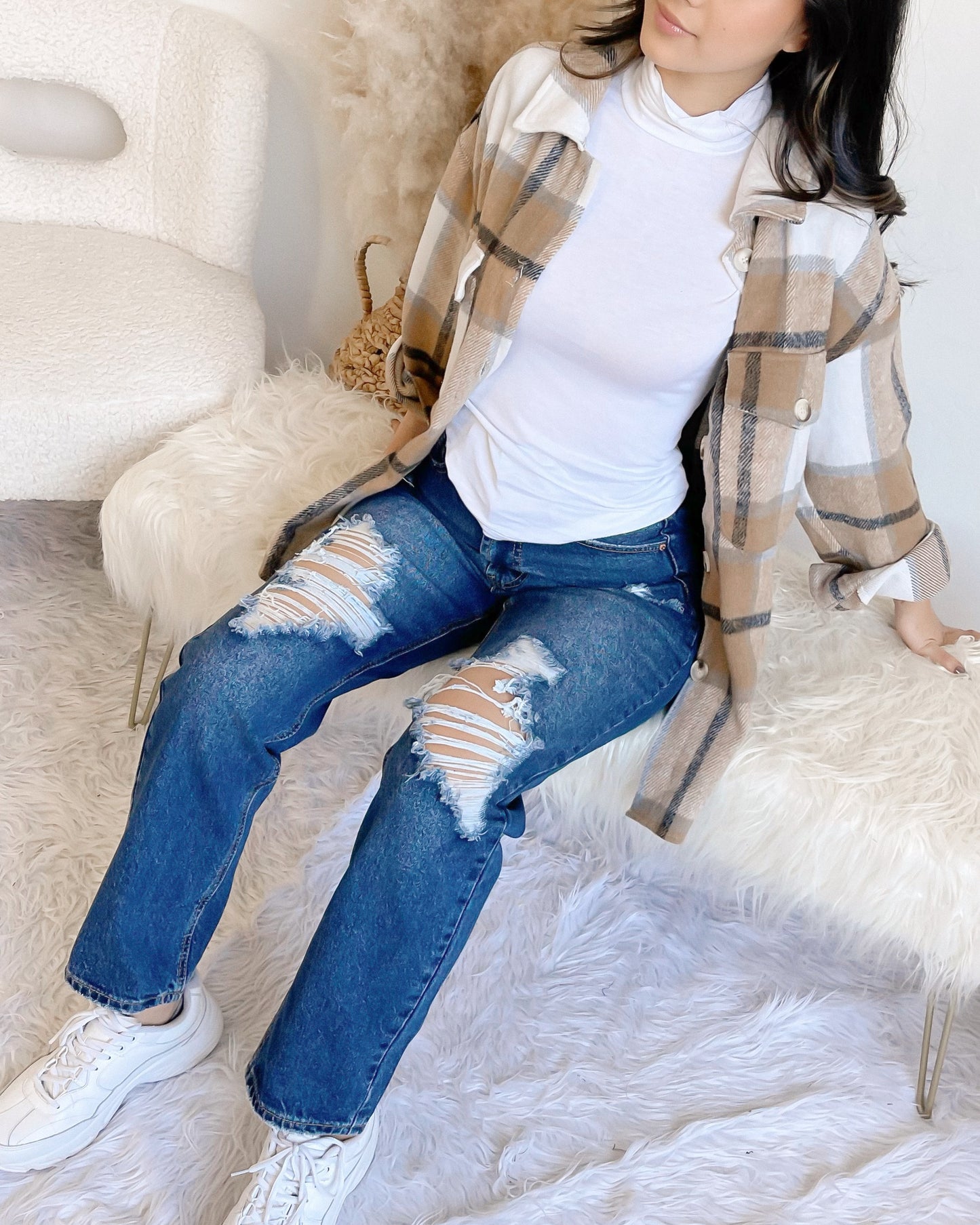 PAIGE OVERSIZED SHACKET WITH POCKETS
