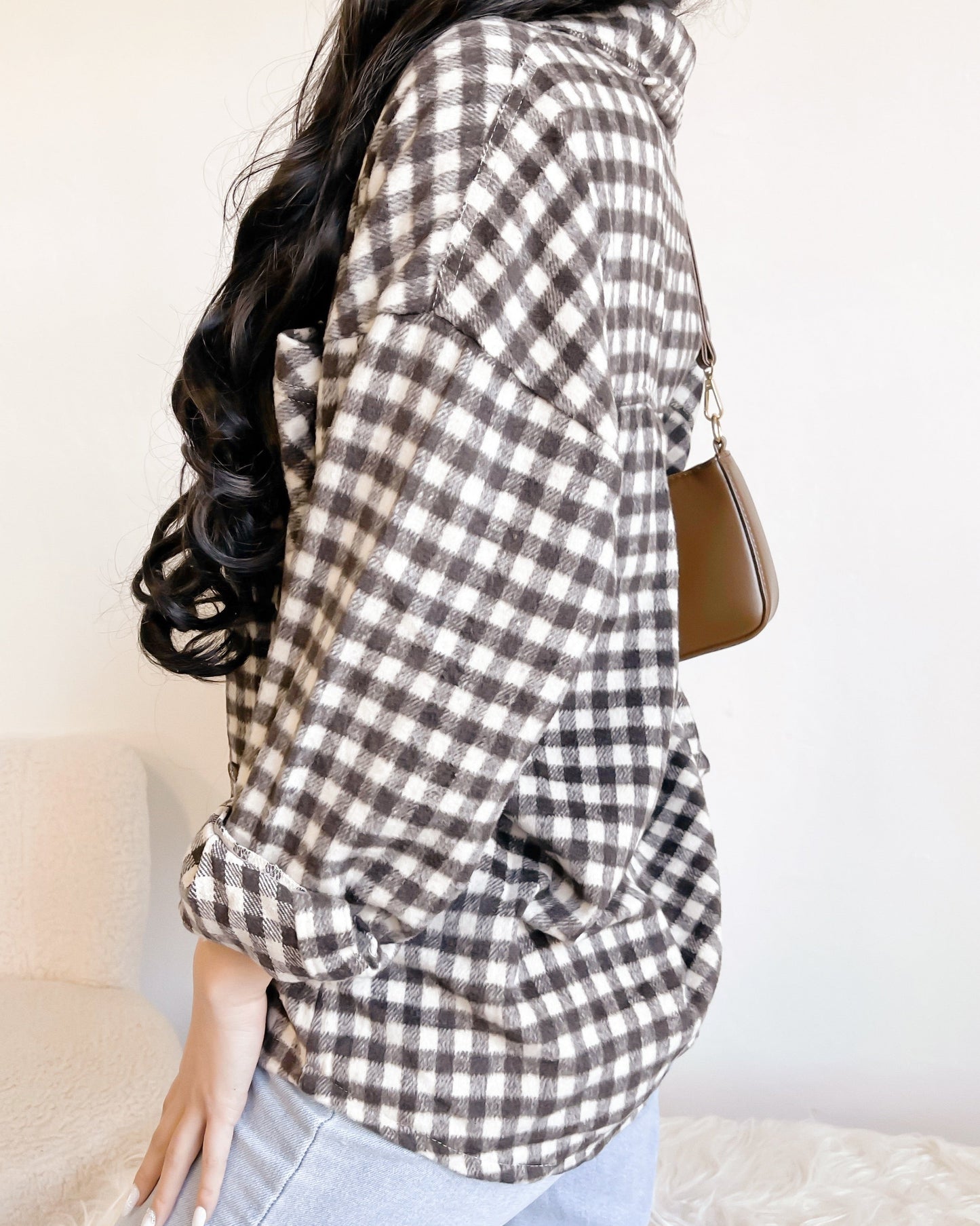 MIXED FEELINGS FLANNEL SHACKET (BURGUNDY)