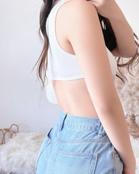 JACI RHINESTONE CROP TOP (BLACK)