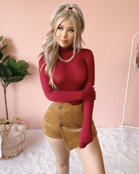 GEMMA TURTLENECK TOP (HEATHER GREY)
