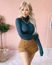 GEMMA TURTLENECK TOP (HEATHER GREY)