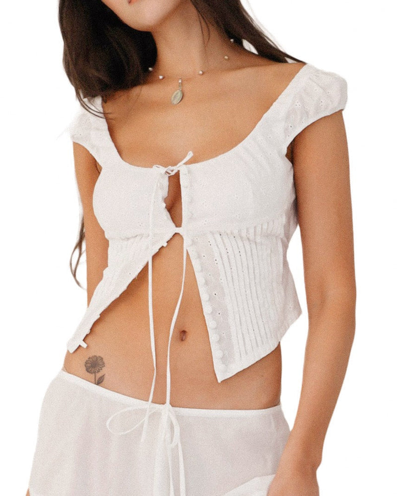MADISON COTTAGE CORE TOP (IVORY)