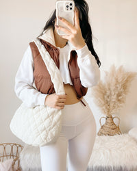 ON THE GO PUFFER BAG (IVORY)