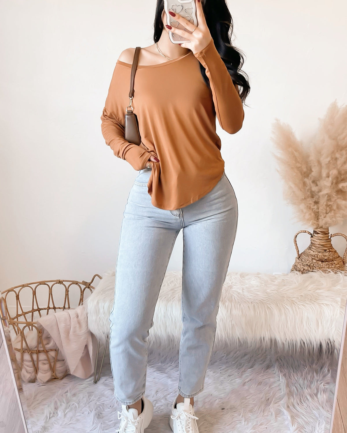 ARIA OFF SHOULDER LONG SLEEVE TOP (IVORY)