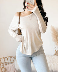 ARIA OFF SHOULDER LONG SLEEVE TOP (IVORY)