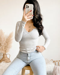 CARTER STRIPED TOP (FADED OLIVE)
