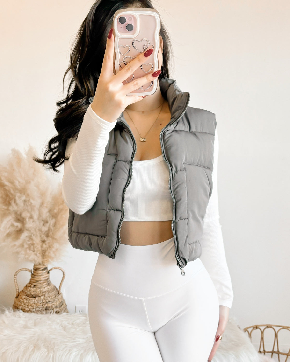 NEW COLOR! KIMMY PUFFER VEST (GREY)