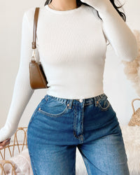 RESTOCKED! DANIELA KNIT RIBBED SWEATER (CHARCOAL)