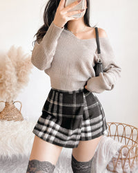 RESTOCKED! BELLE STRAPPY BACK KNIT SWEATER (WHITE)