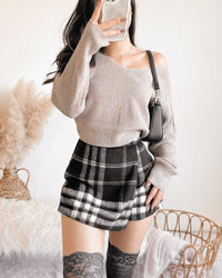 RESTOCKED! BELLE STRAPPY BACK KNIT SWEATER (WHITE)