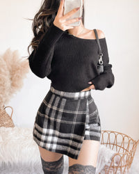 RESTOCKED! BELLE STRAPPY BACK KNIT SWEATER (WHITE)