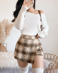RESTOCKED! BELLE STRAPPY BACK KNIT SWEATER (WHITE)