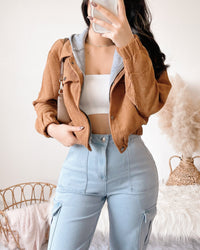 RESTOCKED! ZURI CORDUROY JACKET W/ HOODIE (BLACK)