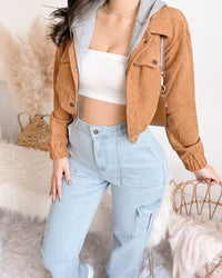 RESTOCKED! ZURI CORDUROY JACKET W/ HOODIE (BLACK)