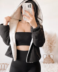 DIANA FUR-LINED HOODED PUFFER JACKET (CAMEL)