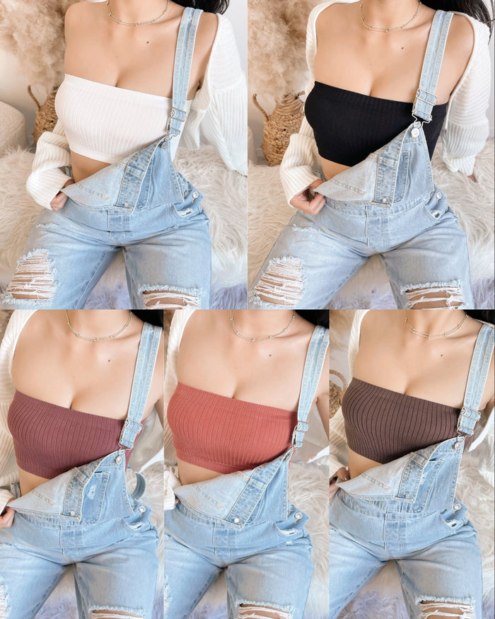 RESTOCKED! MAZIE RIBBED TUBE TOP