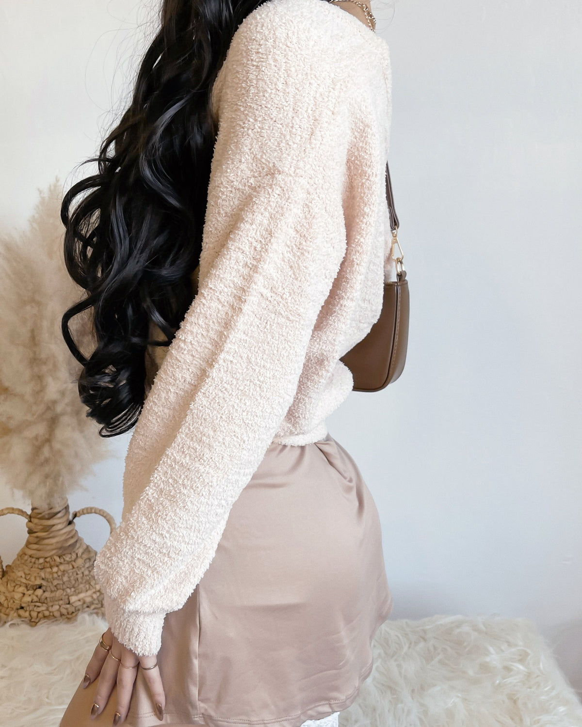 RESTOCKED! SWEATER WEATHER BUTTON UP KNIT CARDIGAN (BROWN)