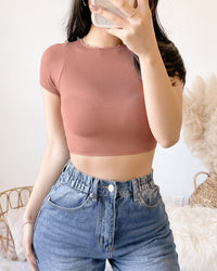NEW COLOR! EVA OPEN BACK CROP TOP (LAVENDER)
