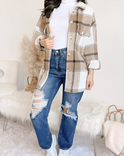 PAIGE OVERSIZED SHACKET WITH POCKETS