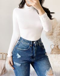 GEMMA TURTLENECK TOP (HEATHER GREY)