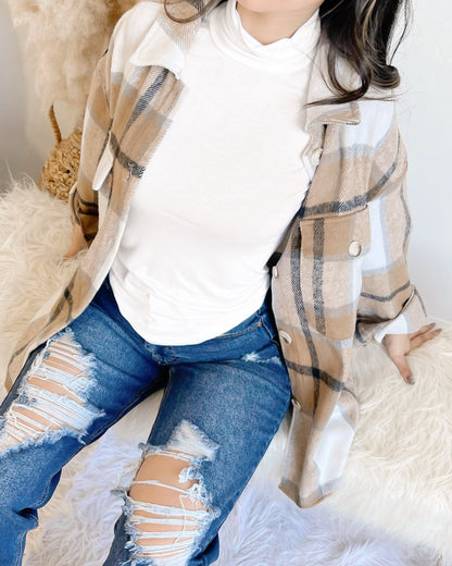 PAIGE OVERSIZED SHACKET WITH POCKETS