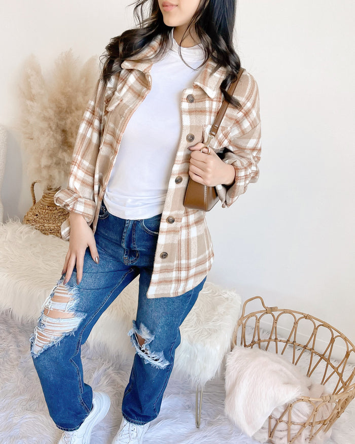 COFFEE DATE OVERSIZED SHACKET