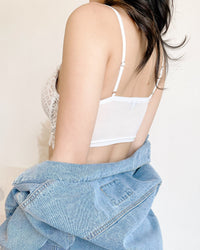 CROSS MY HEART LACE BRALETTE (BLACK)