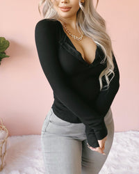 RESTOCKED! KEEP ME WARM WAFFLE KNIT THERMAL TOP (HEATHER GREY)