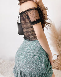 ALL RUFFLED UP TOP (BLACK)