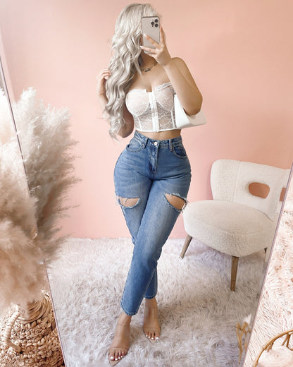 LEAH MOM JEANS (LIGHT WASH)