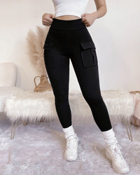 RESTOCKED! IN MY OWN LANE CARGO LEGGING PANTS (KHAKI)